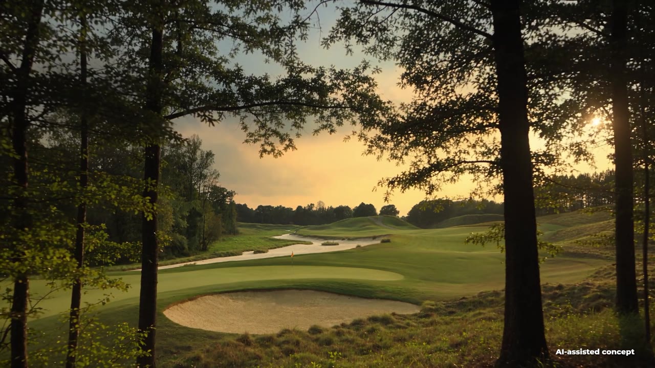 Course view from the Tobacco Road AI-assisted concept